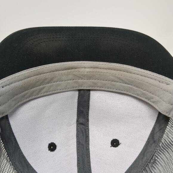 Army Crew Snapback Trucker Hat Black One Size Adjustable Mesh Back Vented Holes - Picture 8 of 9